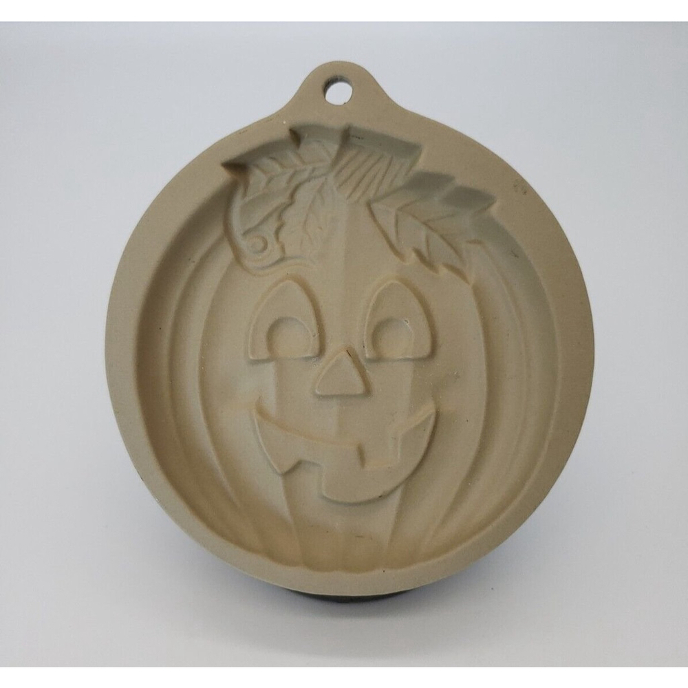 Vintage WILTON Jack-O-Lantern Cookie Mold Pumpkin Stoneware Halloween 1997